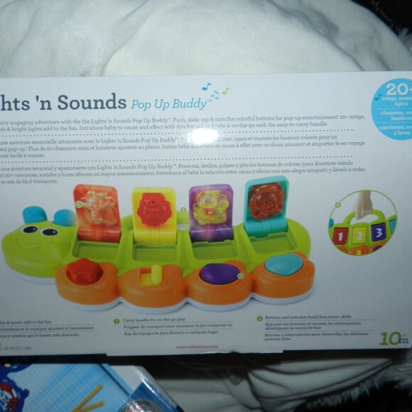 Infantino Baby Learning Fun Lights 'n Sounds Pop Up Buddy Toy BNIB🆕⌚📦🏃💨🚚 - Picture 11 of 16